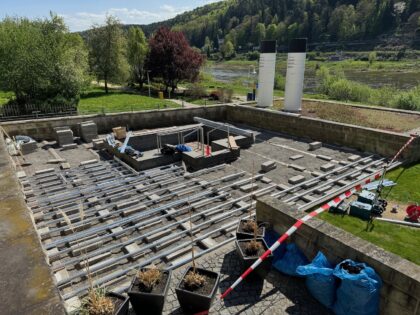 WPC terasa v Bad Schandau